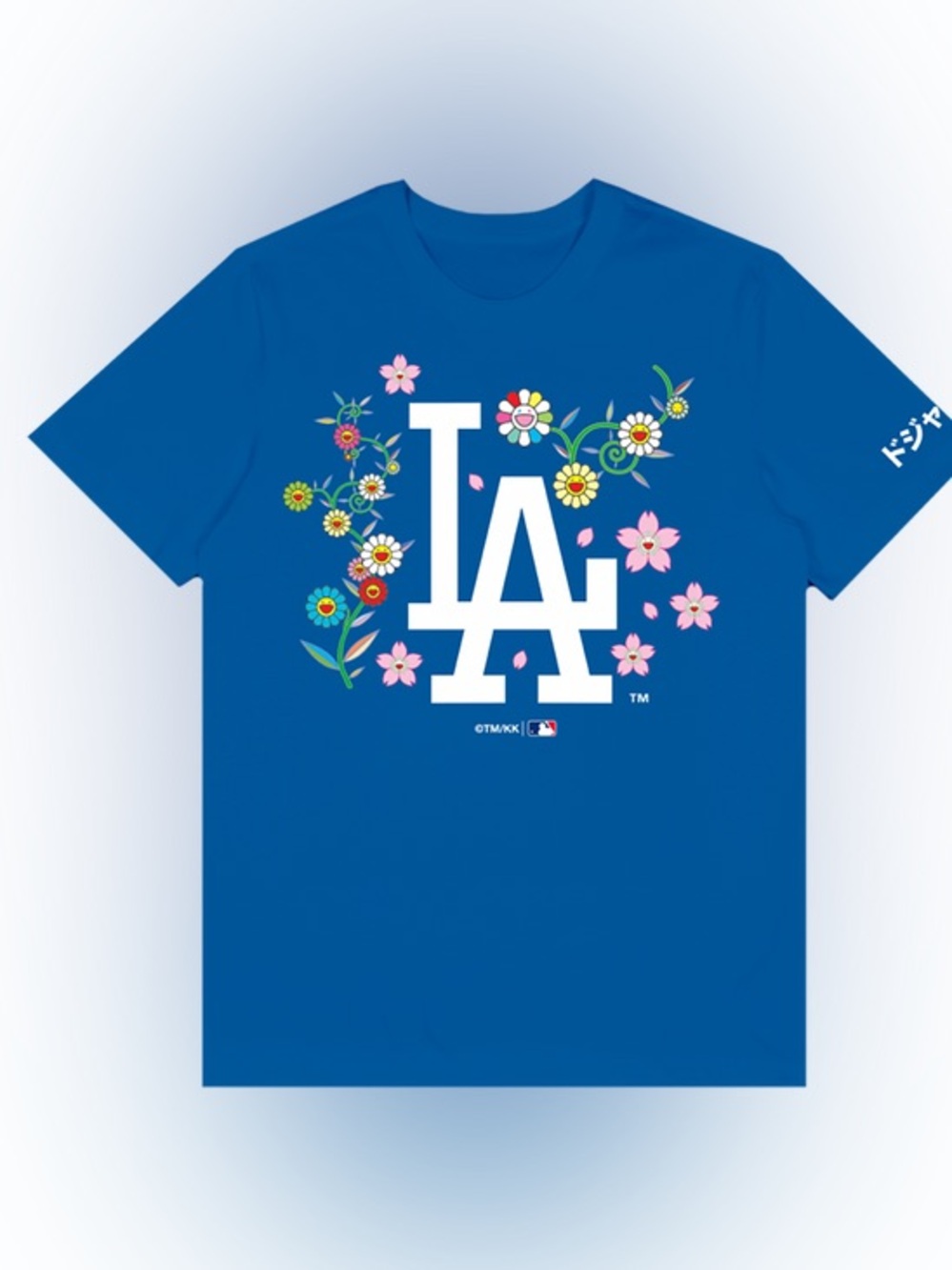 Los Angeles Dodgers Mens T-Shirt Fanatics Takashi Murakami Tee Blue SZ M